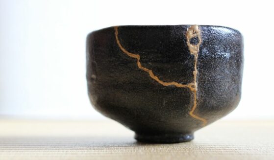 Repair of cracked tea cup.