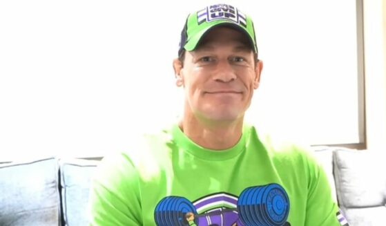 John Cena smiling during video about Make-A-Wish America.