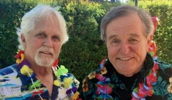 Photo of Tony Dow and Jerry Mathers from "Leave It To Beaver."