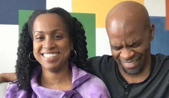 Michael Jr. and his wife, Ebony, on video call interview with Dr. Les Parrott.