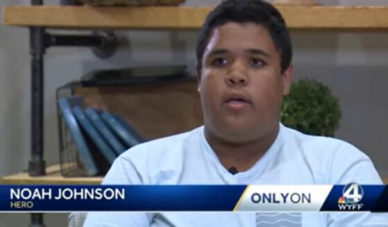 Noah Johnson in a news interview describing how he saved his friend's life.