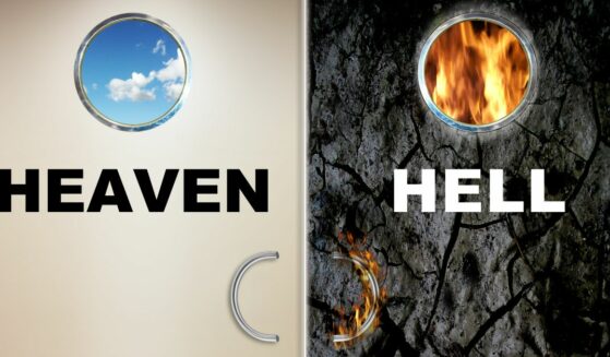 Two doors to heaven and to hell.