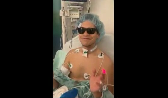 Tommy Mangan in the hospital speaking his first words after surgery.