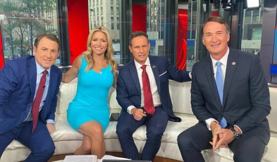 "Fox and Friends" co-host Ainsley Earhardt with Governor Youngkin of Virginia