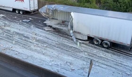 Tractor-trailer spilled Alfredo sauce on 1-55 near Riverside Boulevard.