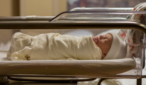 Precious newborn baby in hospital nursery (stock photo by SDI Productions from Getty Images Signature for Canva)