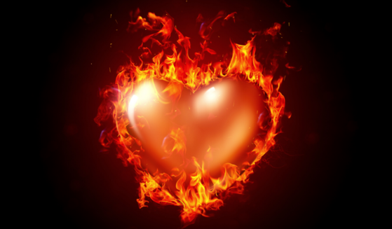 Burning Heart Image from the "One of the Most Basic Needs of Every Human Heart" article on Liftable.com