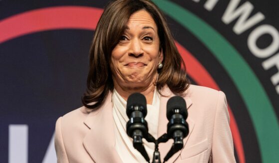 Vice President of the USA Kamala Harris speaks during NAN 2023 convention day 3 at Sheraton Times Square in New York on April 14, 2023.
