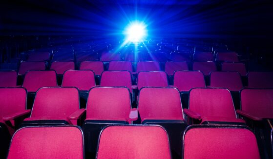 Empty seats in a movie theater