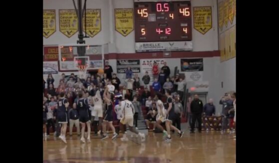 Manasquan High School team takes winning shot.