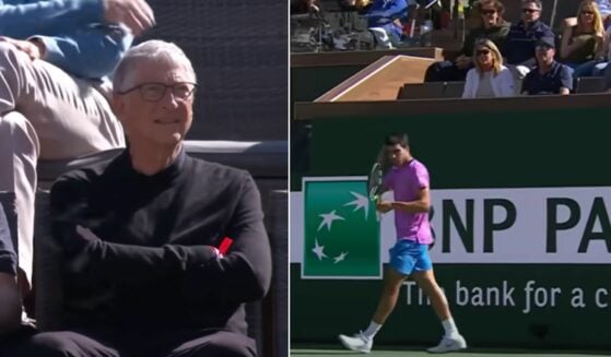 Bill Gates in audience; Carlos Alcaraz running from bees at match with Alexander Zverev at Indian Wells.